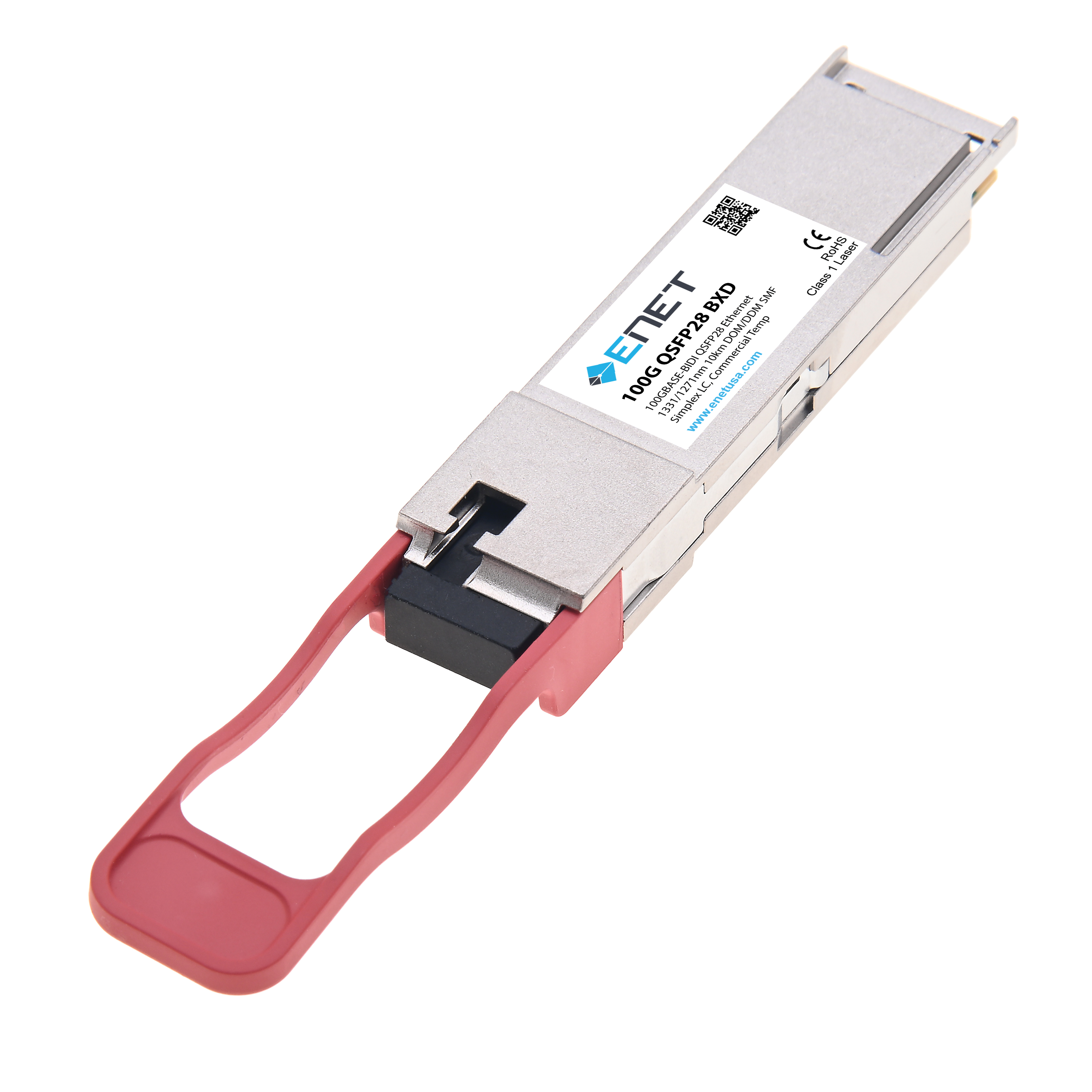 100GBASE-BX10D QSFP28 Ethernet SMF 1331/1271nm 10km Transceiver