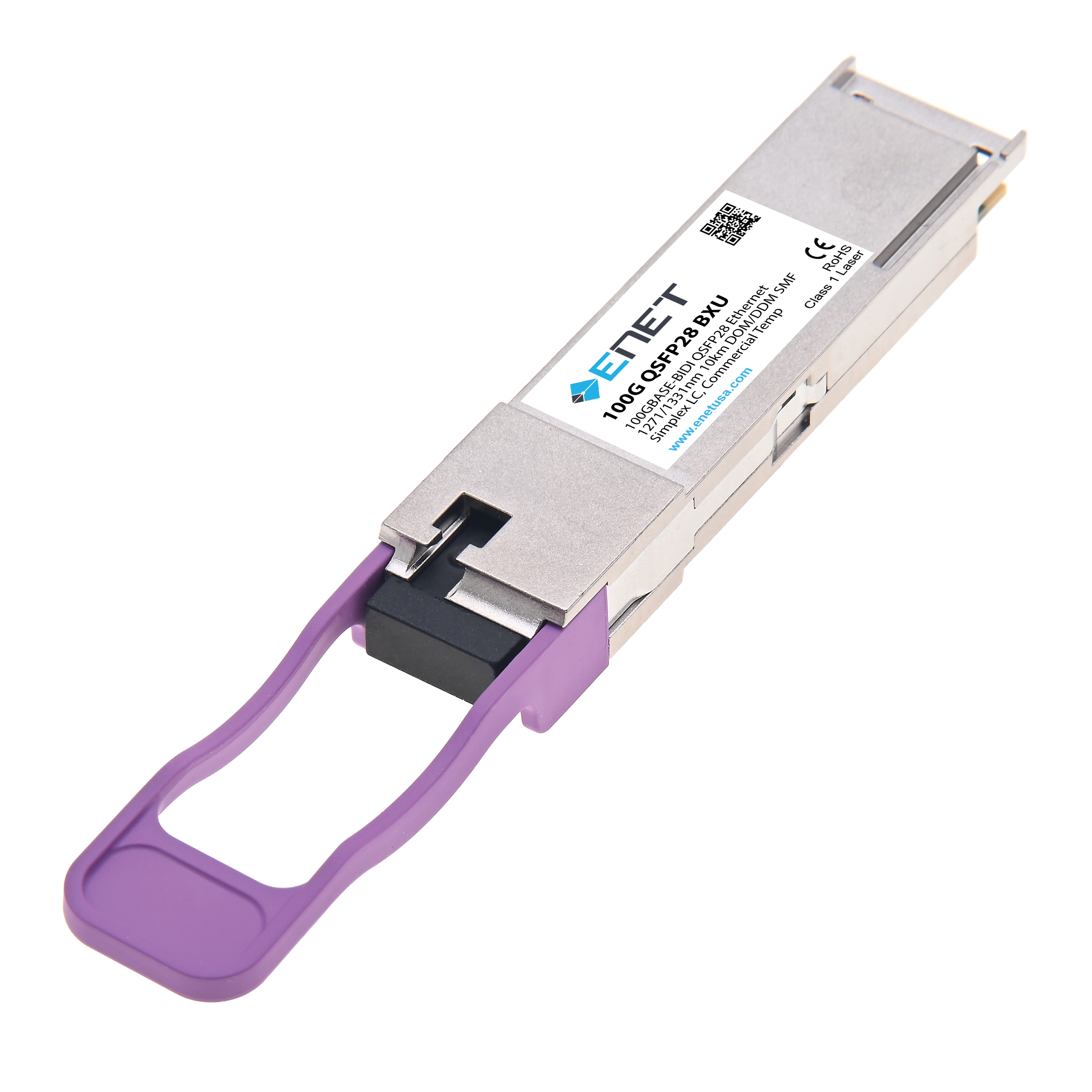 100GBASE-BX10U QSFP28 Ethernet SMF 1271/1331nm 10km Transceiver