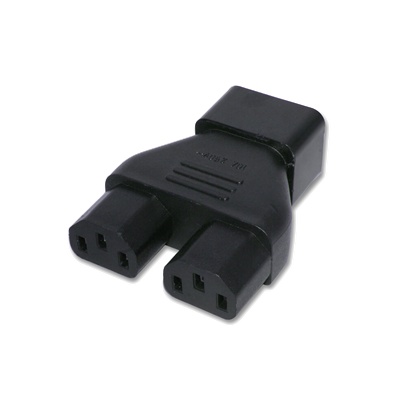 IEC 320 C20 Dual IEC 320 C13 Plug Adapter