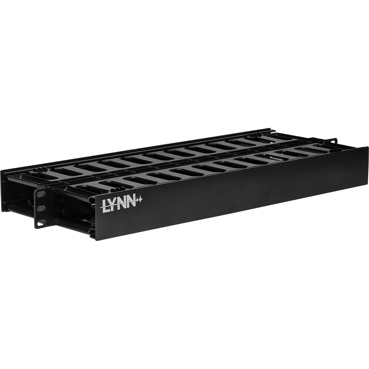 1U Double-sided Horizontal Cable Manager with Pass-Through