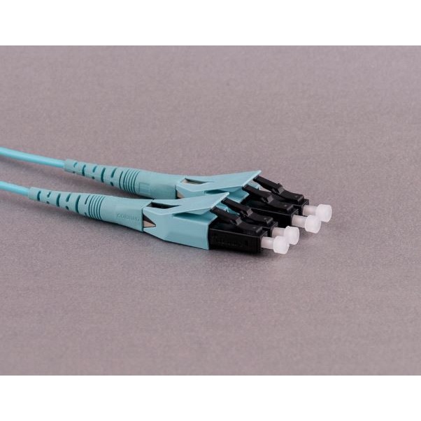 Corning Gold OM3 Round Duplex Fiber Optic Uniboot Patch Cable