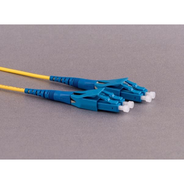 Corning Gold OS2 Round Duplex Fiber Optic Uniboot Patch Cable
