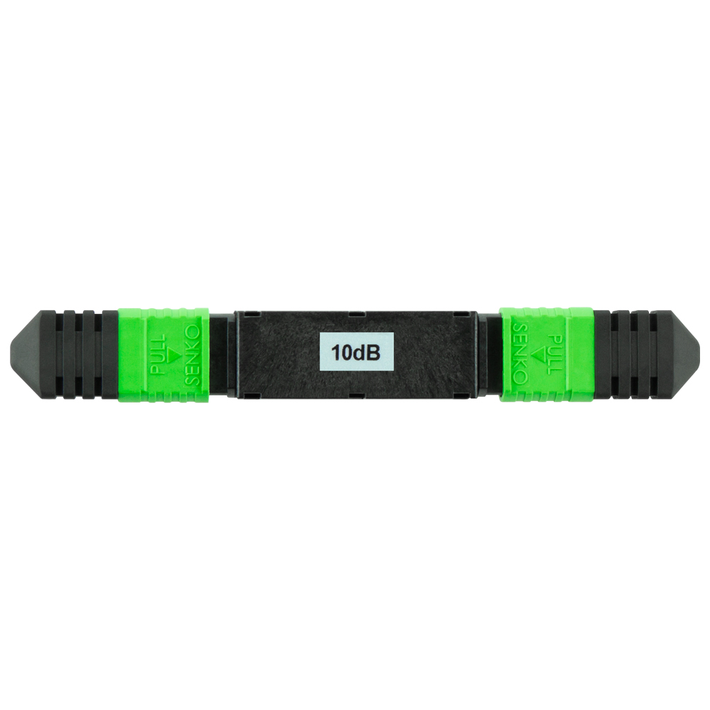 MPO/APC Fiber Optic Attenuator, 12 Fiber, Single-mode, Male-Female