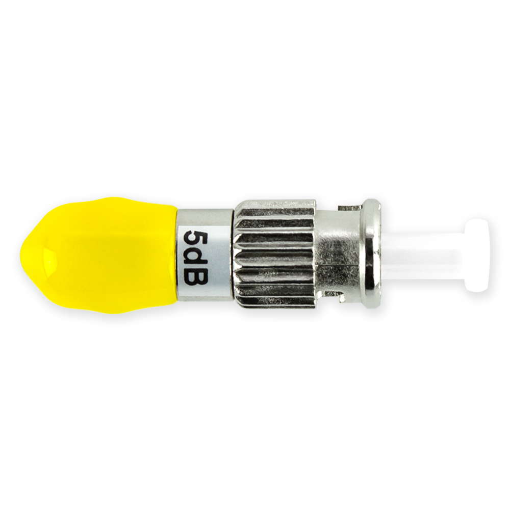 ST/UPC Fiber Optic Attenuator, Single-mode 9/125 μm, Male-Female