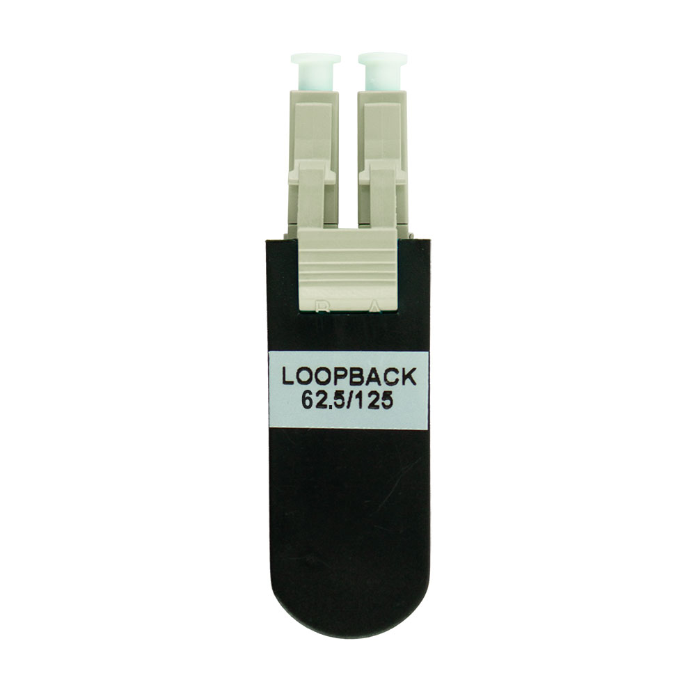 LC Fiber Optic Loopback Adapter, Multimode 62.5/125 μm, Duplex