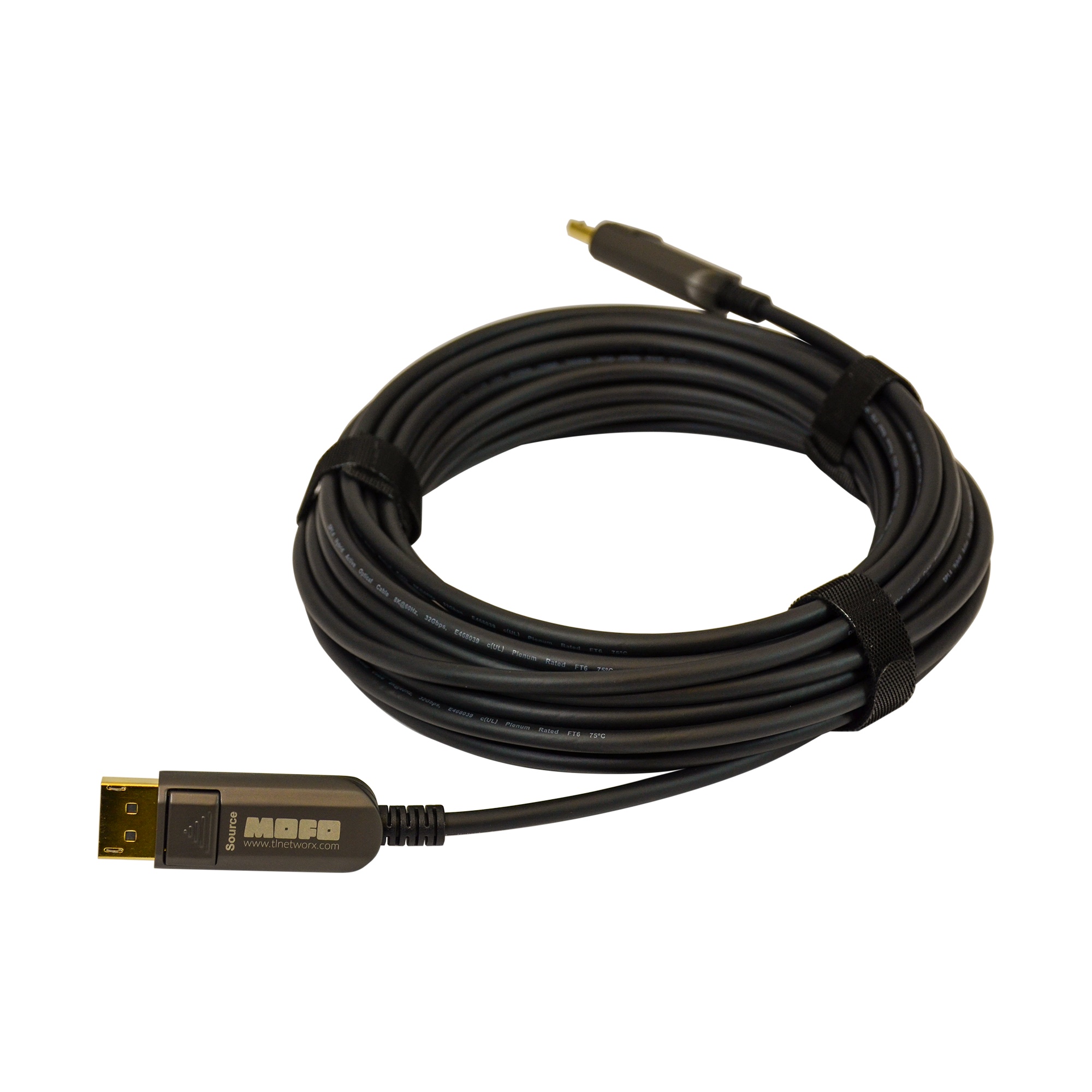 DisplayPort (32.4 Gbps) over Hybrid Fiber Cable