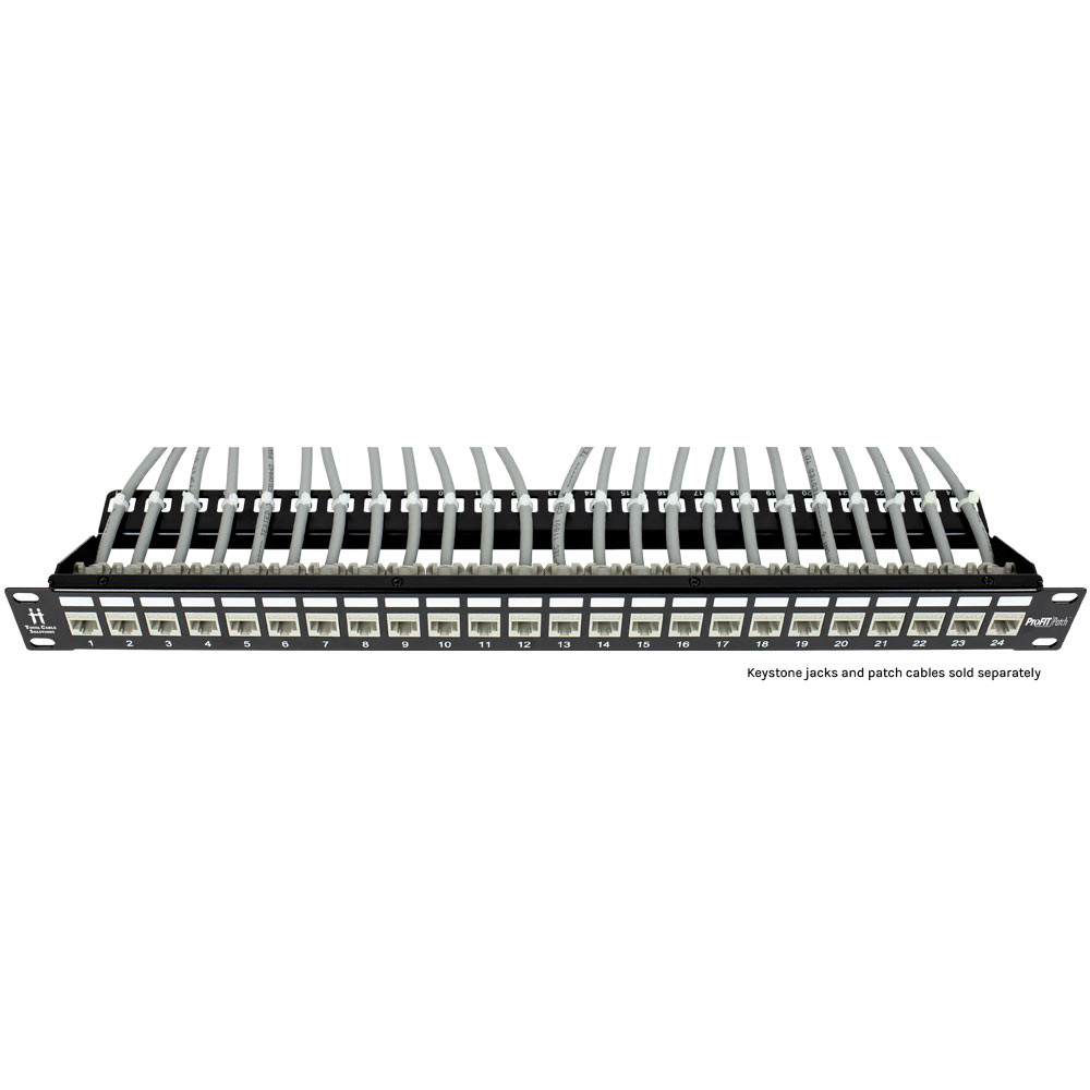 ProFIT Patch 1U 24 Port Keystone Jack Panel (Unloaded) - Image 2