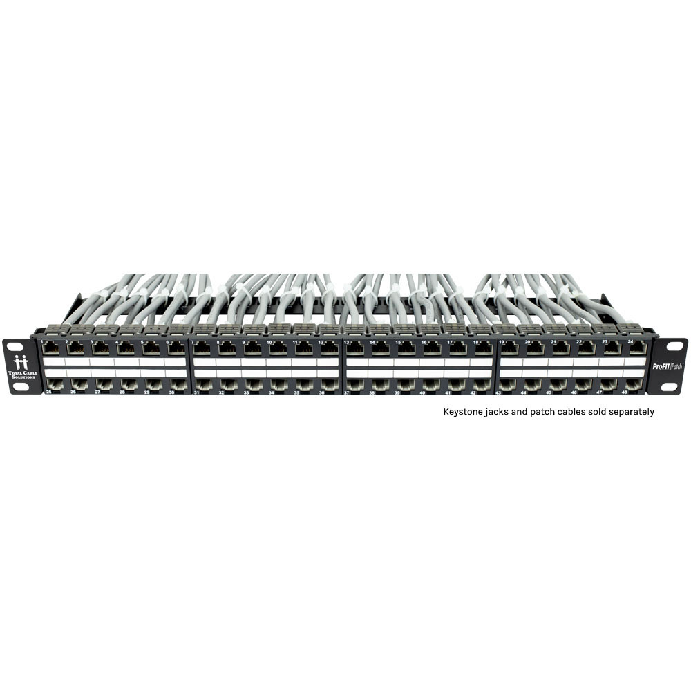 ProFIT Patch 1U 48 Port Keystone Jack Panel (Unloaded) - Image 2