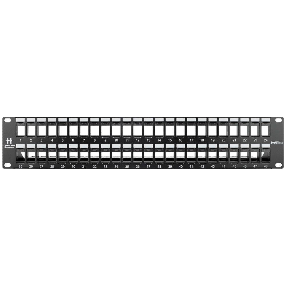 ProFIT Patch 2U 48 Port Keystone Jack Panel (Unloaded)