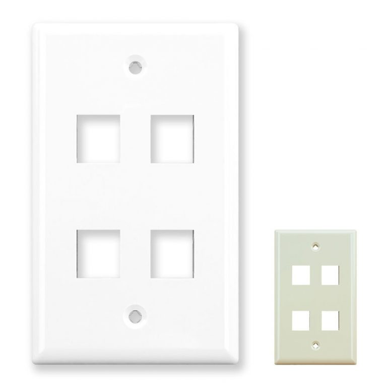 4 Port Wall Plate (Single Gang)