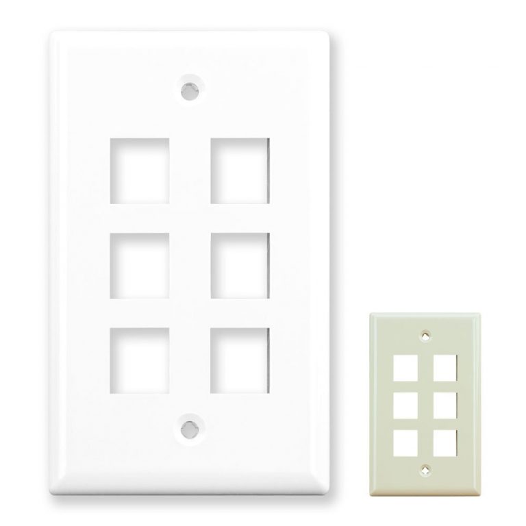 6 Port Wall Plate (Single Gang)
