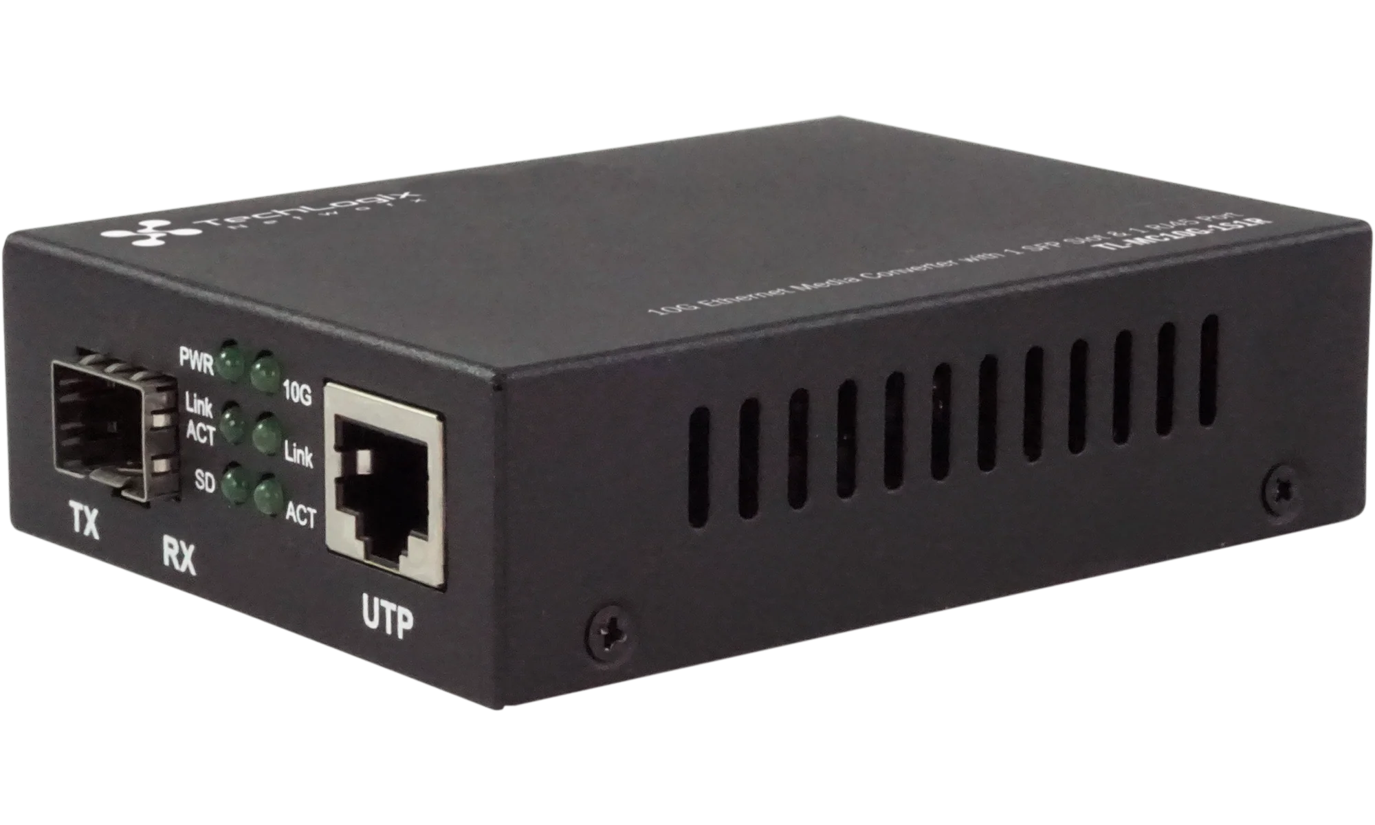 10G Ethernet Media Converter with 1 SFP Slot and 1 RJ45 Port