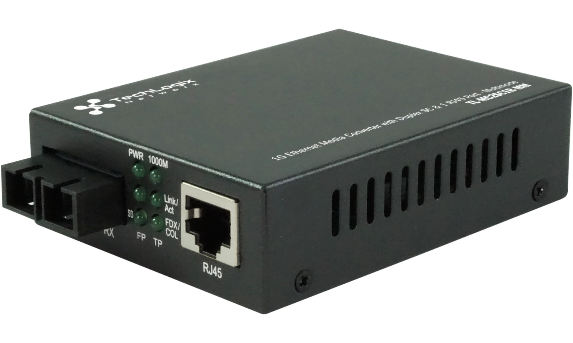 1G Ethernet Media Converter with Duplex SC and 1 RJ45 Port – Multimode