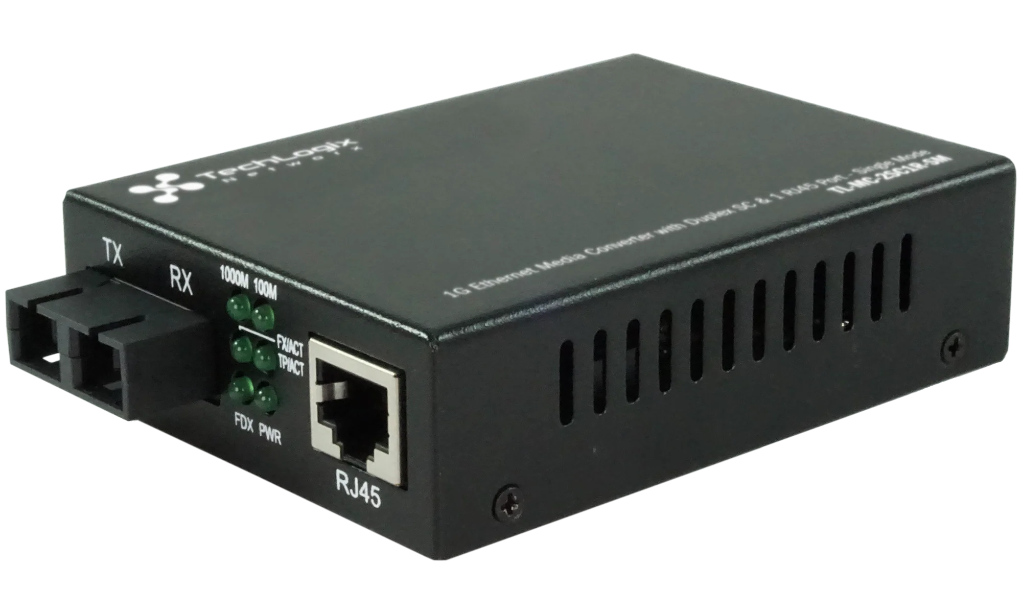 1G Ethernet Media Converter with Duplex SC and 1 RJ45 Port – Single Mode