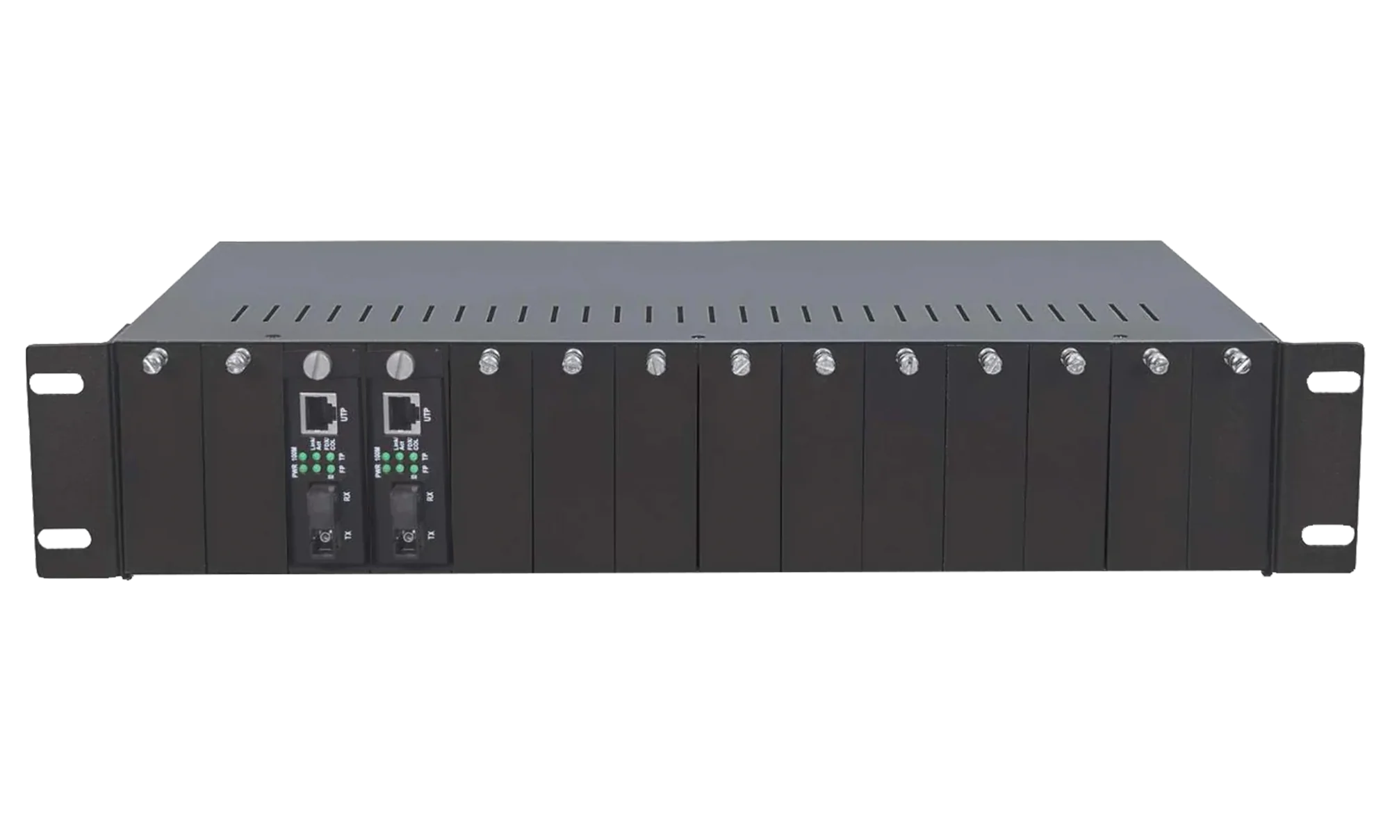 14 Slot Rack-Mount Media Converter Power Supply Chassis
