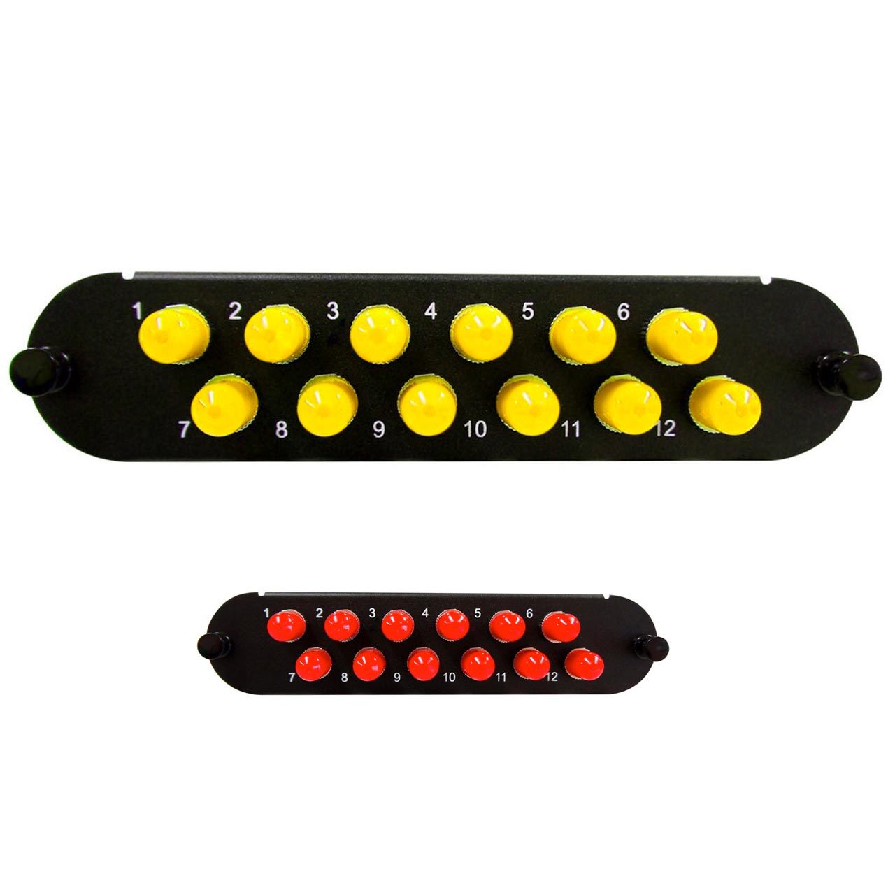 Corning CCH Compatible Fiber Adapter Panel; 12 ST Simplex Adapters/Ports