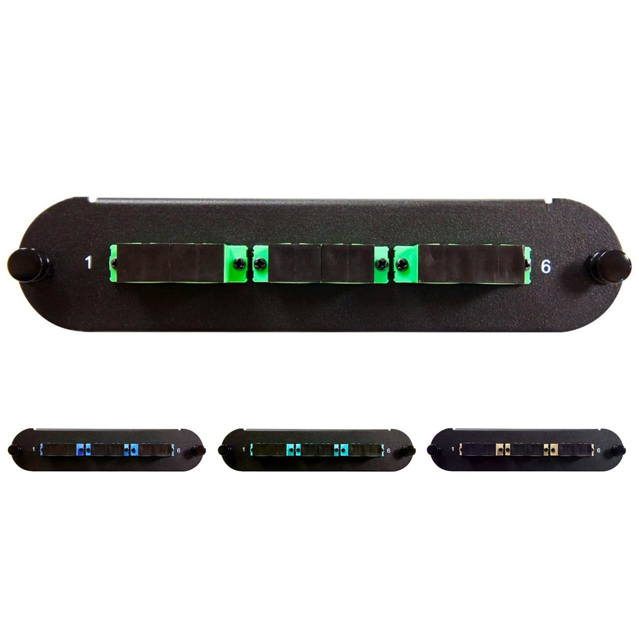 Corning CCH Compatible Fiber Adapter Panel; 3 SC Duplex Adapters/Ports