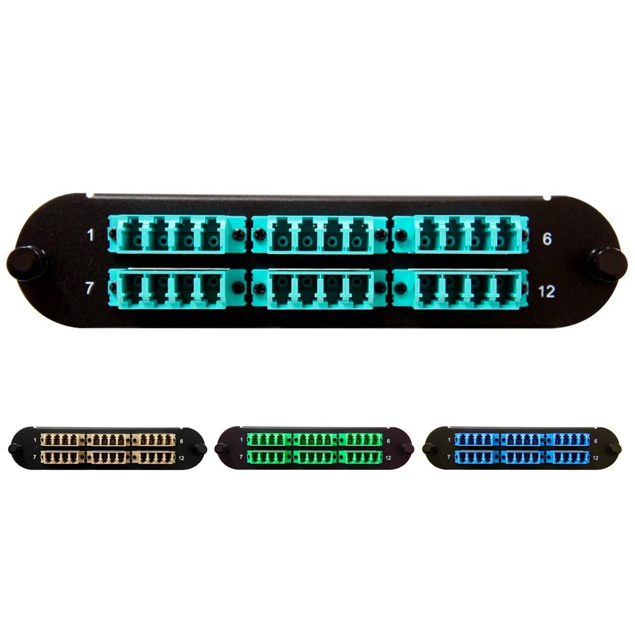 Corning CCH Compatible Fiber Adapter Panel; 6 LC Quad Adapters/Ports