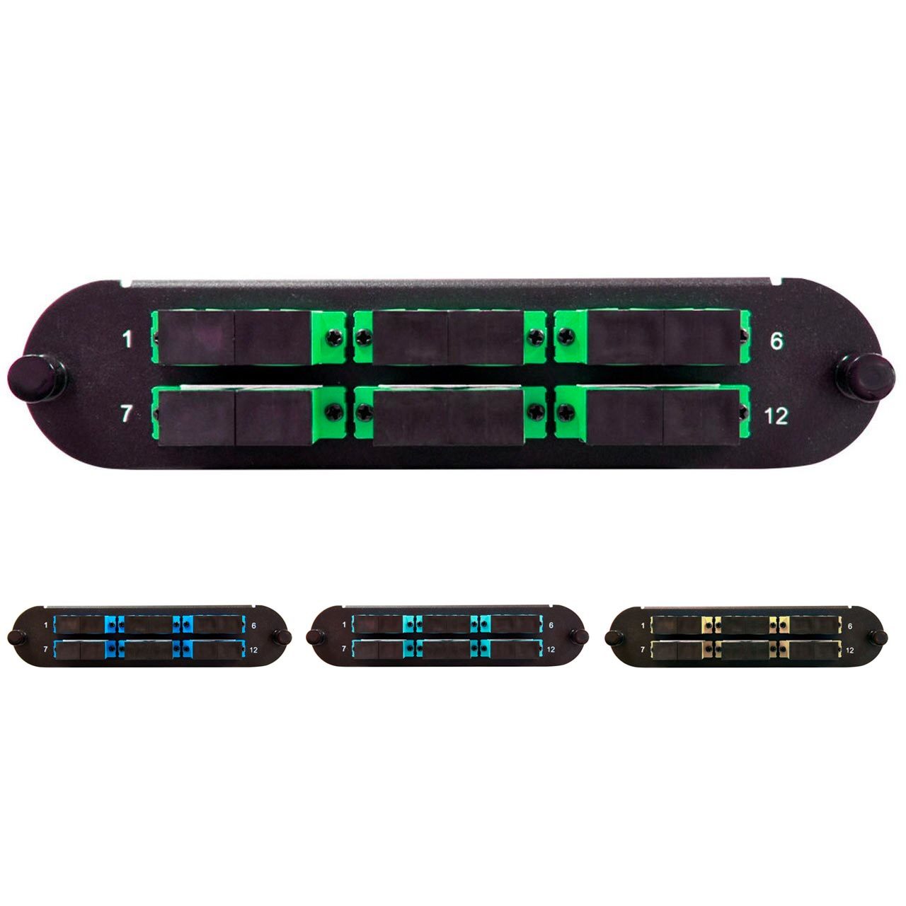 Corning CCH Compatible Fiber Adapter Panel; 6 SC Duplex Adapters/Ports