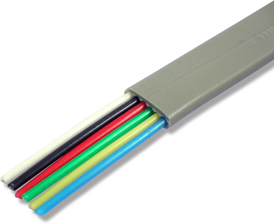 6/C 26 AWG Flat Silver Satin Line Cordage