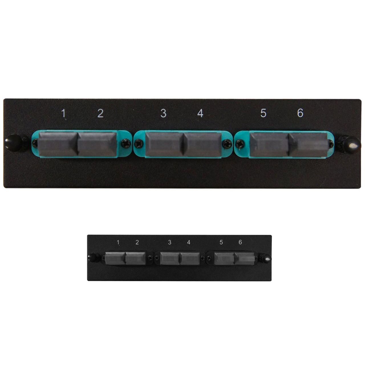 Leviton Compatible Fiber Adapter Panel; 3 MTP Duplex Adapters/Ports