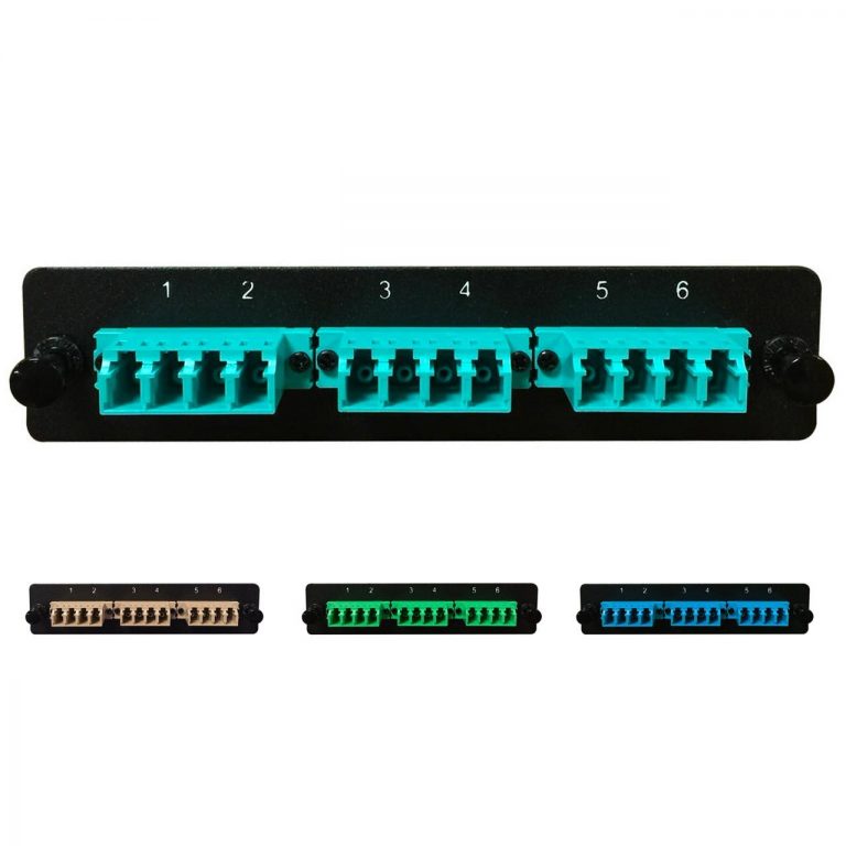 LGX Fiber Adapter Panel; 3 LC Quad Adapters/Ports