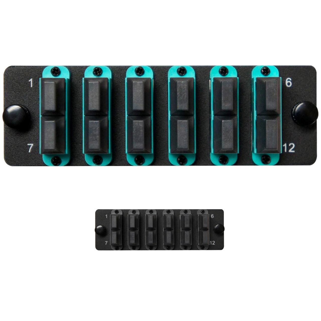 HDA Compatible Fiber Adapter Panel; 6 MTP Duplex Adapters/Ports