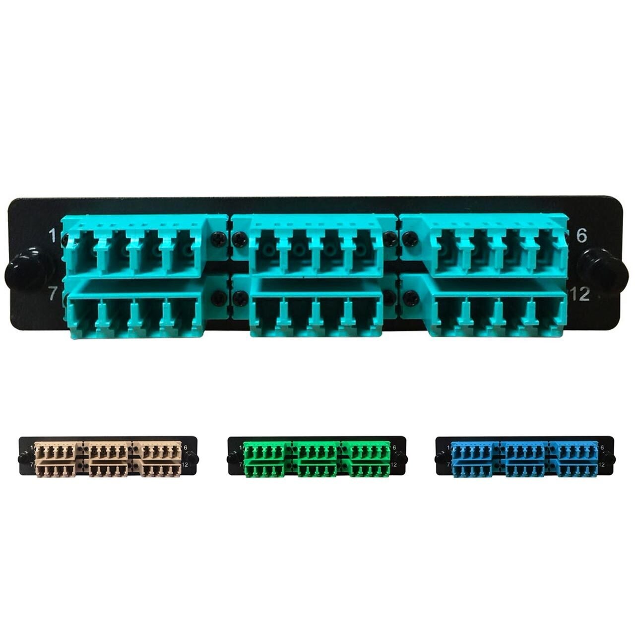 LGX Fiber Adapter Panel; 6 LC Quad Adapters/Ports
