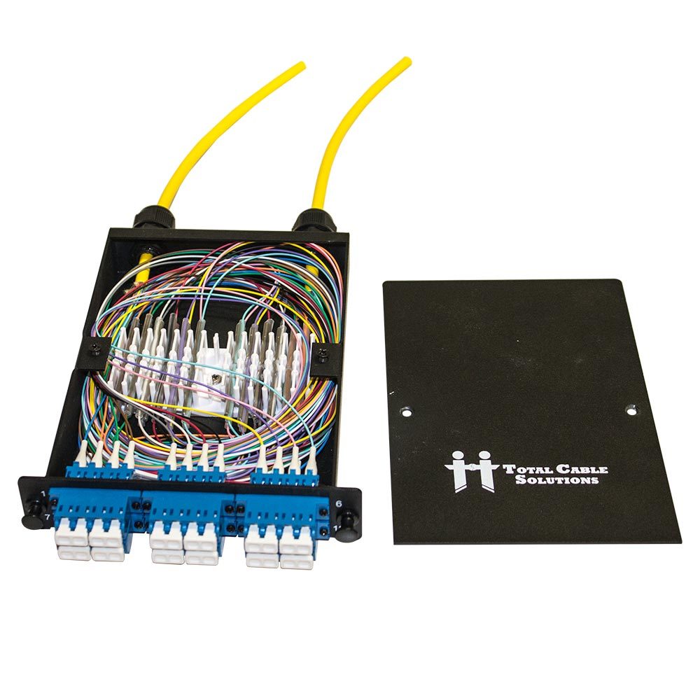 LGX Fiber Splice Cassette – OS2 with 6 Quad LC UPC